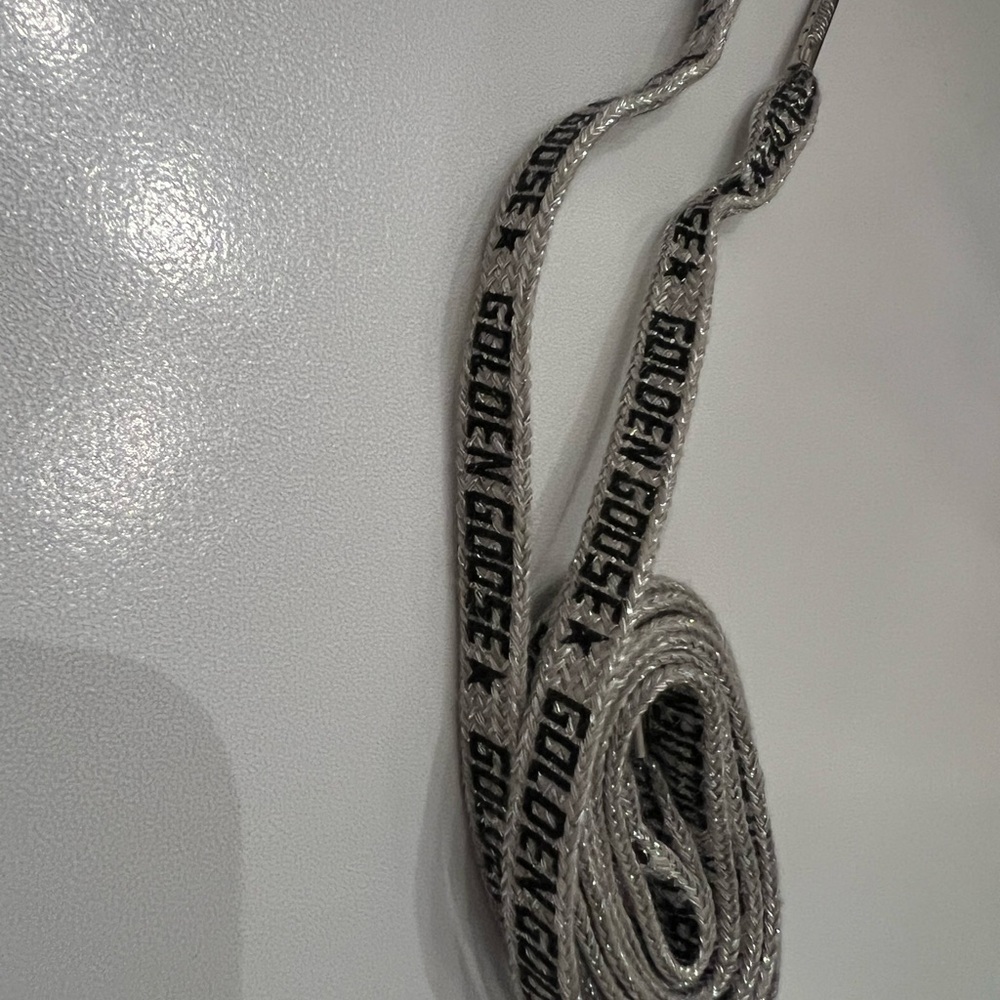 Golden Goose Black and Gray Shoelaces